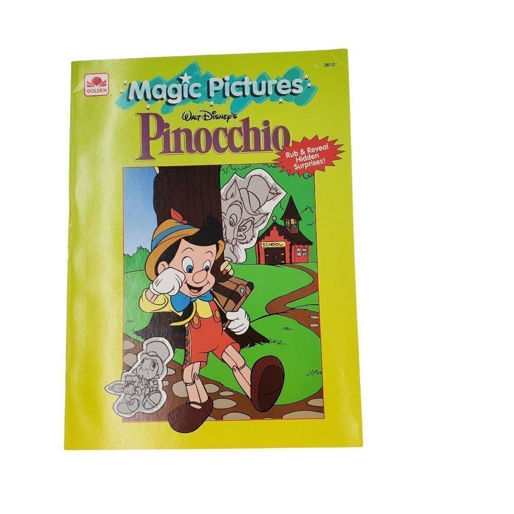 Vintage Golden Magic Pictures Walt Disney Pinocchio Unused 1992